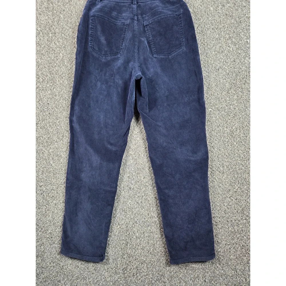 Jones New York Sport Corduroy Pants Womens Size 10 Navy Blue High Rise Straight